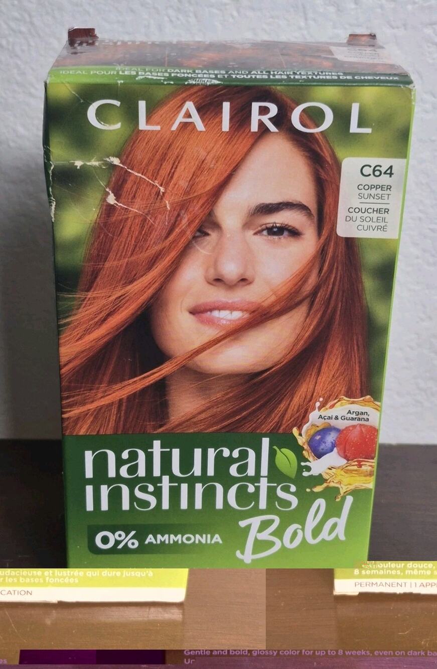 Clairol Natural Instincts Bold Permanent Hair Color Creme #C64 Copper Sunset